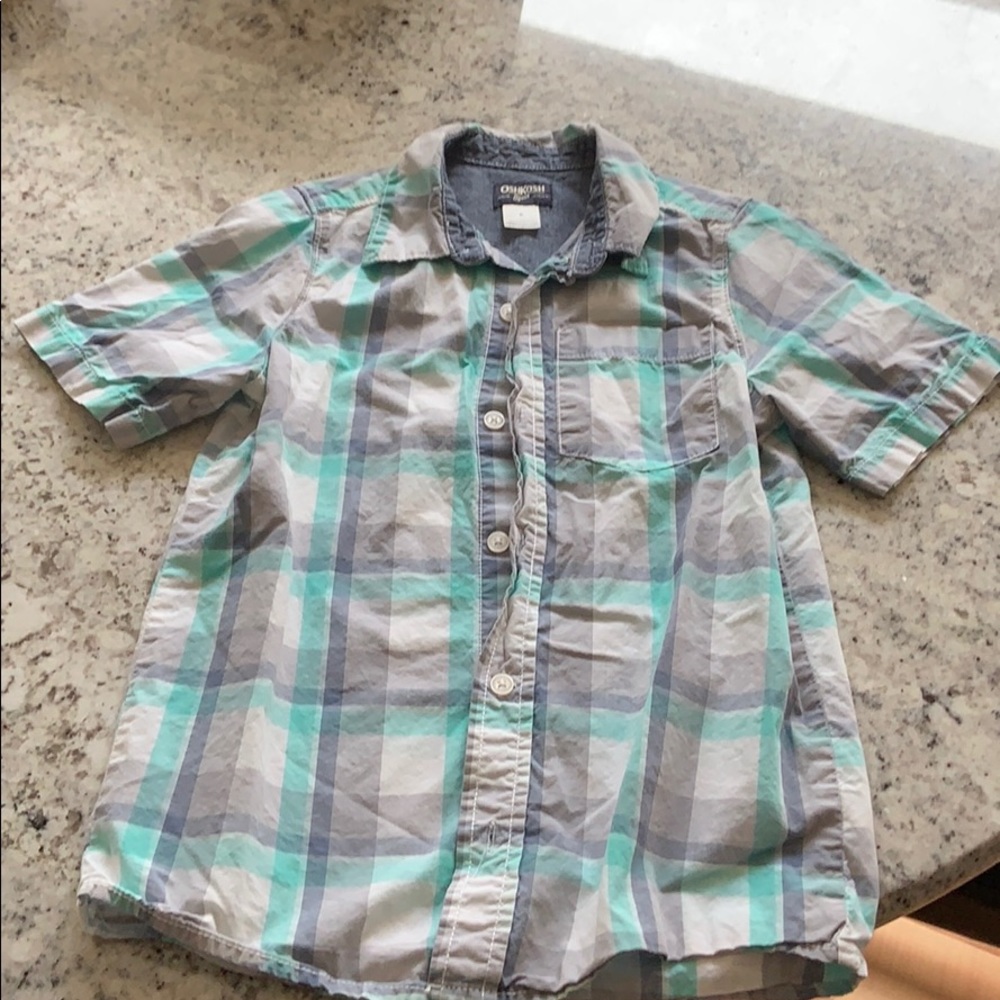 Boys Short Sleeve Colllared Shirt